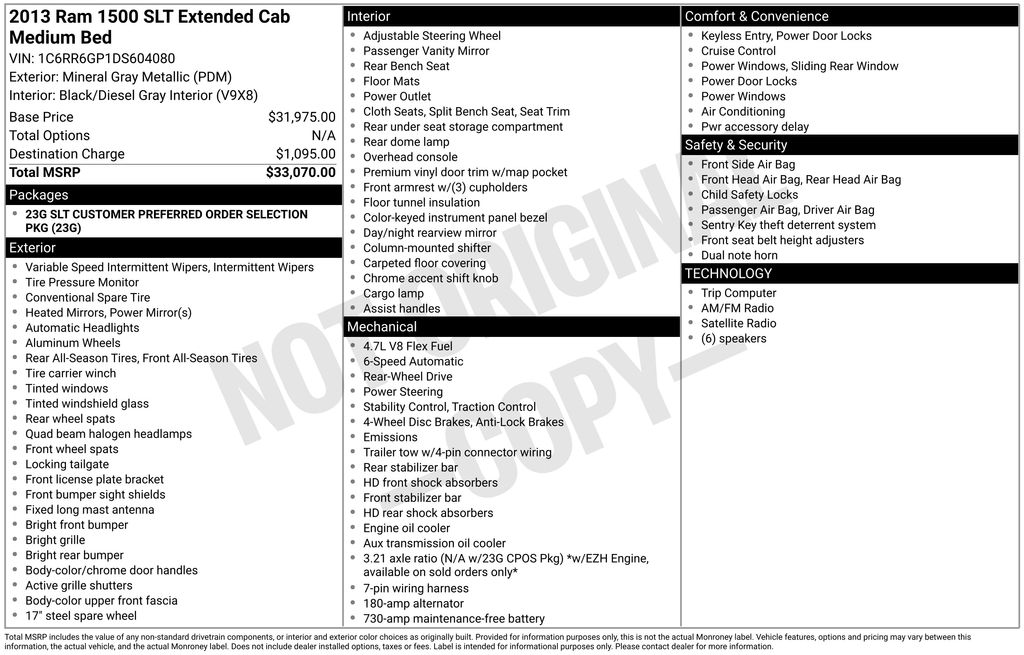 ram ram 1500 pickup 2013 1C6RR6GP1DS604080 image ram ram 1500 pickup 2013 1C6RR6GP1DS604080 image
